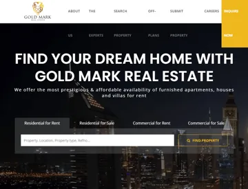 Gold Mark Real Estate: главная страница сайта агентства (снимок со старой версии рейтинга)