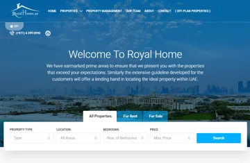 Royal Home Real Estate: главная страница сайта агентства (снимок со старой версии рейтинга)